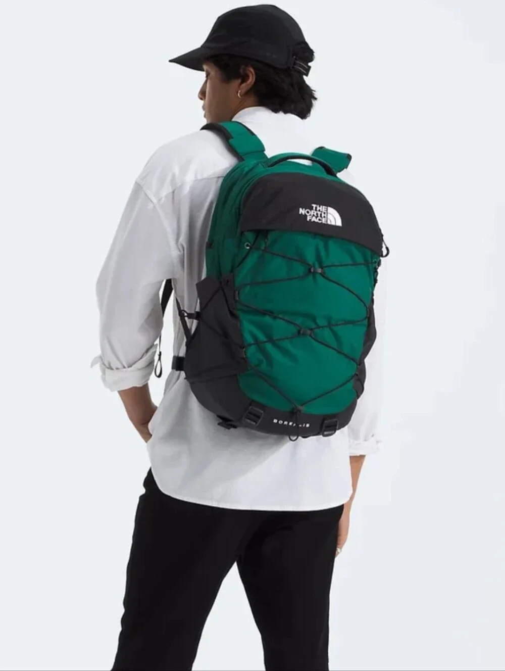 NWT The North Face Unisex Borealis Day Travel Hike Backpack Evergreen/TNF Black